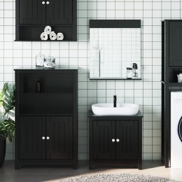 VidaXL 3-częściowy zestaw mebli łazienkowych BERG, czarny, sosnowy