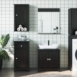 VidaXL 3-częściowy zestaw mebli łazienkowych BERG, czarny, sosnowy