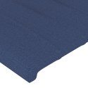 VidaXL Rama łóżka z zagłówkiem, niebieska, 140x200 cm, obita tkaniną