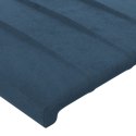 VidaXL Zagłówek do łóżka z LED, ciemnoniebieski, 80x5x118/128 cm
