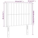 VidaXL Zagłówek do łóżka z LED, ciemnoszary, 83x16x118/128 cm, tkanina