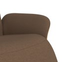 VidaXL Rozkładany fotel z podnóżkiem, brązowy, tkanina