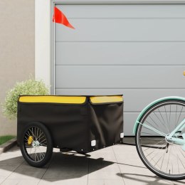 VidaXL Przyczepka rowerowa, czarno-żółty, 45 kg, żelazo