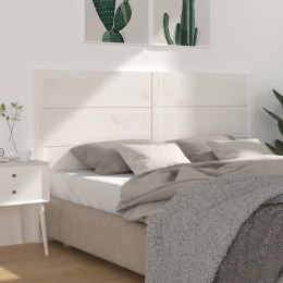 VidaXL Wezgłowie łóżka, białe, 156x4x100 cm, lite drewno sosnowe