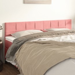 VidaXL Zagłówki do łóżka, 2 szt., różowy, 100x5x78/88 cm, aksamitny