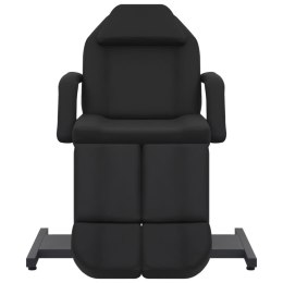 VidaXL Fotel do zabiegów kosmetycznych, ekoskóra, czarny 180x62x78 cm