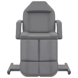 VidaXL Fotel do zabiegów kosmetycznych, ekoskóra, szary, 180x62x78 cm