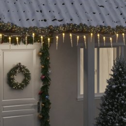 VidaXL Lampki świąteczne w kształcie sopli, 100 LED, ciepła biel, 10 m