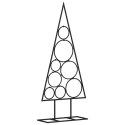 VidaXL Metalowa choinka świąteczna, do dekoracji, czarna, 60 cm