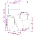 VidaXL Rozkładany fotel z podnóżkiem, ciemnoszary, tkanina