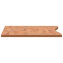 VidaXL Blat do biurka, 100x(55-60)x2,5 cm, lite drewno bukowe