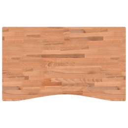 VidaXL Blat do biurka, 100x(55-60)x4 cm, lite drewno bukowe