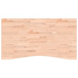 VidaXL Blat do biurka, 110x(55-60)x1,5 cm, lite drewno bukowe