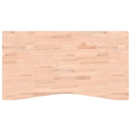 VidaXL Blat do biurka, 110x(55-60)x2,5 cm, lite drewno bukowe