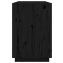 VidaXL Biurko, czarne, 140x50x75 cm, lite drewno sosnowe