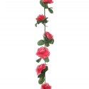 VidaXL Sztuczne girlandy kwiatowe, 6 szt, wiosenny czerwony róż, 250cm