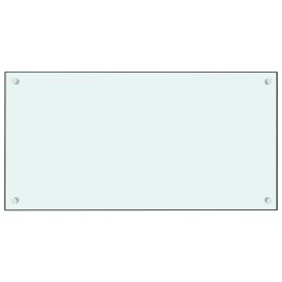 VidaXL Panel ochronny do kuchni, biały, 80x40 cm, szkło hartowane