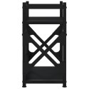 VidaXL Stojak pod drukarkę, 2-poziomowy, czarny, 40x20x40 cm