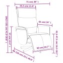 VidaXL Rozkładany fotel masujący z podnóżkiem, brązowy, sztuczna skóra