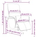 VidaXL Rozkładany fotel masujący z podnóżkiem, kremowy, sztuczna skóra