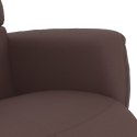 VidaXL Rozkładany fotel z podnóżkiem, brązowy, sztuczna skóra
