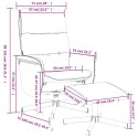VidaXL Rozkładany fotel z podnóżkiem, jasnoszary, obity tkaniną