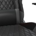 VidaXL Fotel gamingowy z podnóżkiem, czarno-szary, sztuczna skóra