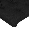 VidaXL Zagłówek do łóżka, czarny, 80x7x78/88 cm, tkanina