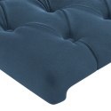 VidaXL Zagłówek do łóżka z LED, ciemnoniebieski 80x7x78/88 cm, aksamit