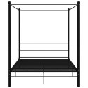 VidaXL Rama łóżka z baldachimem, czarna, metalowa, 160 x 200 cm