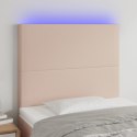 VidaXL Zagłówek do łóżka, cappuccino, 80x5x118/128 cm, sztuczna skóra