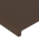 VidaXL Zagłówek do łóżka, brązowy, 144x5x118/128 cm, sztuczna skóra