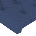 VidaXL Zagłówek do łóżka, niebieski, 80x7x78/88 cm, tkanina