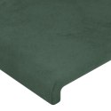 VidaXL Zagłówki do łóżka, 2 szt, ciemnozielone, 72x5x78/88 cm, aksamit