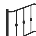VidaXL Metalowa rama łóżka z wezgłowiem, czarna, 100x190 cm