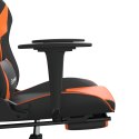 VidaXL Fotel gamingowy z podnóżkiem, czarno-pomarańczowy