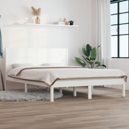 VidaXL Rama łóżka, biała, lite drewno sosnowe, 140x190 cm