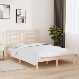 VidaXL Rama łóżka, lite drewno sosnowe, 140x190 cm