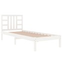 VidaXL Rama łóżka, biała, lite drewno, 75x190 cm, pojedyncza