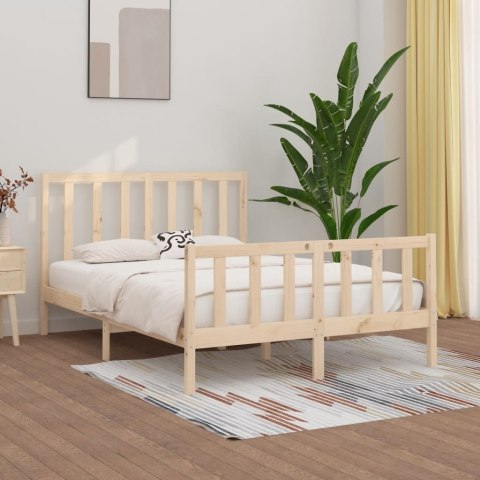 VidaXL Rama łóżka, lite drewno, 120x200 cm