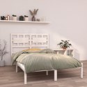 VidaXL Rama łóżka, biała, lite drewno, 120x190 cm, podwójna