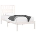 VidaXL Rama łóżka, biała, lite drewno sosnowe, 100 x 200 cm