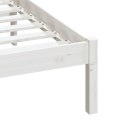 VidaXL Rama łóżka, biała, lite drewno sosnowe, 140x200 cm