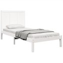 VidaXL Rama łóżka, biała, lite drewno sosnowe, 75x190 cm, pojedyncza