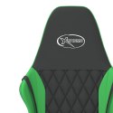 VidaXL Masujący fotel gamingowy, czarno-zielony, sztuczna skóra