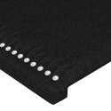 VidaXL Rama łóżka z zagłówkiem, czarna, 160x200 cm, obita tkaniną