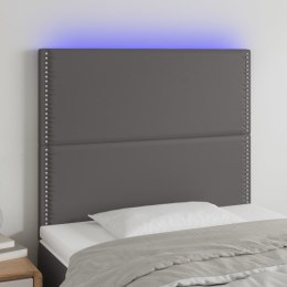 VidaXL Zagłówek do łóżka, szary, 100x5x118/128 cm, sztuczna skóra