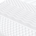 VidaXL Materac piankowy, biały 200x200 cm, 7-strefowy, twardość 20 ILD