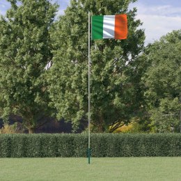 VidaXL Flaga Irlandii z masztem, 6,23 m, aluminium