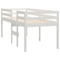 VidaXL Wysokie łóżko, białe, 90x190 cm, lite drewno sosnowe